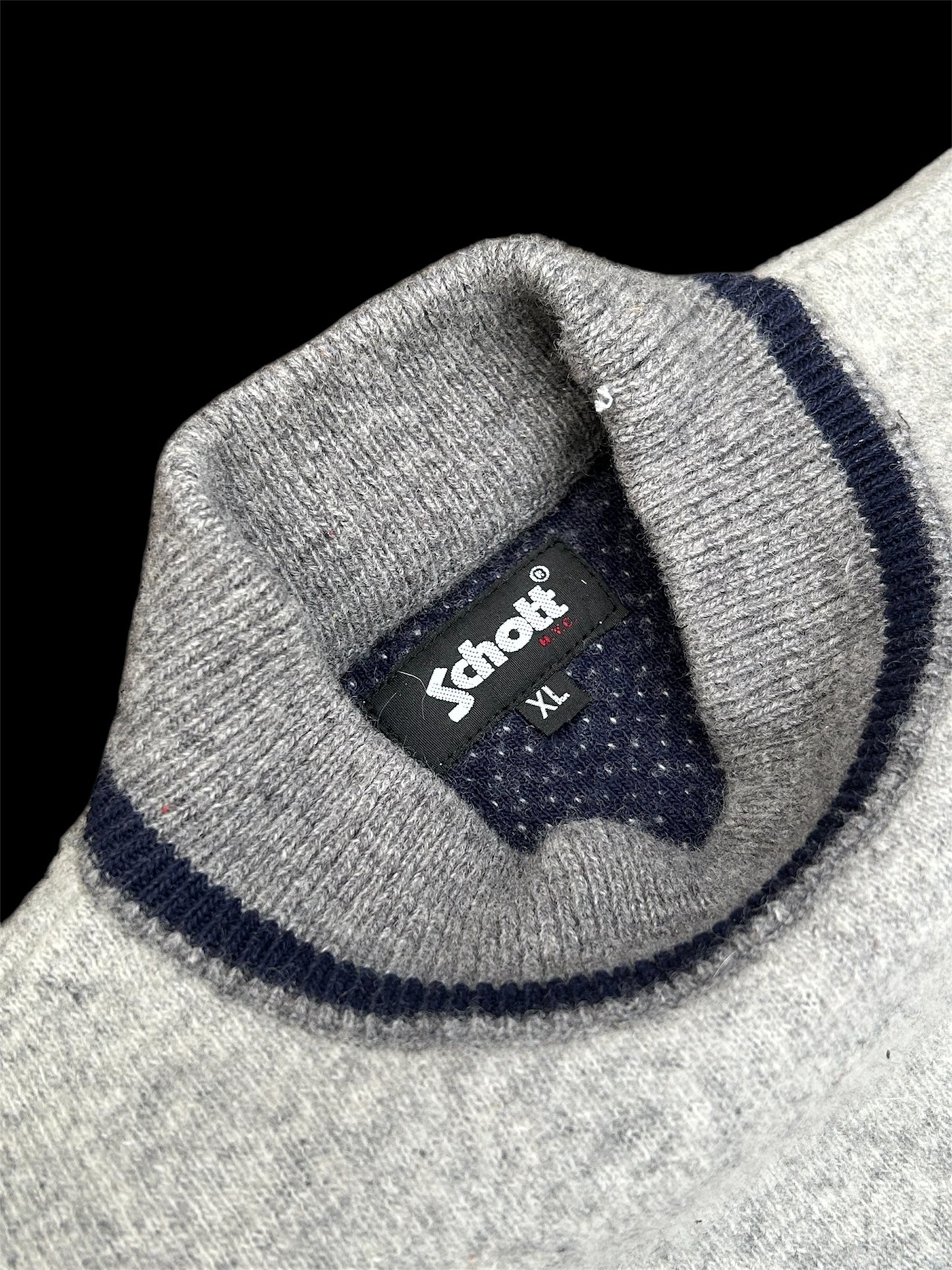 Vintage Schott Woll-/Stricksweater 90s