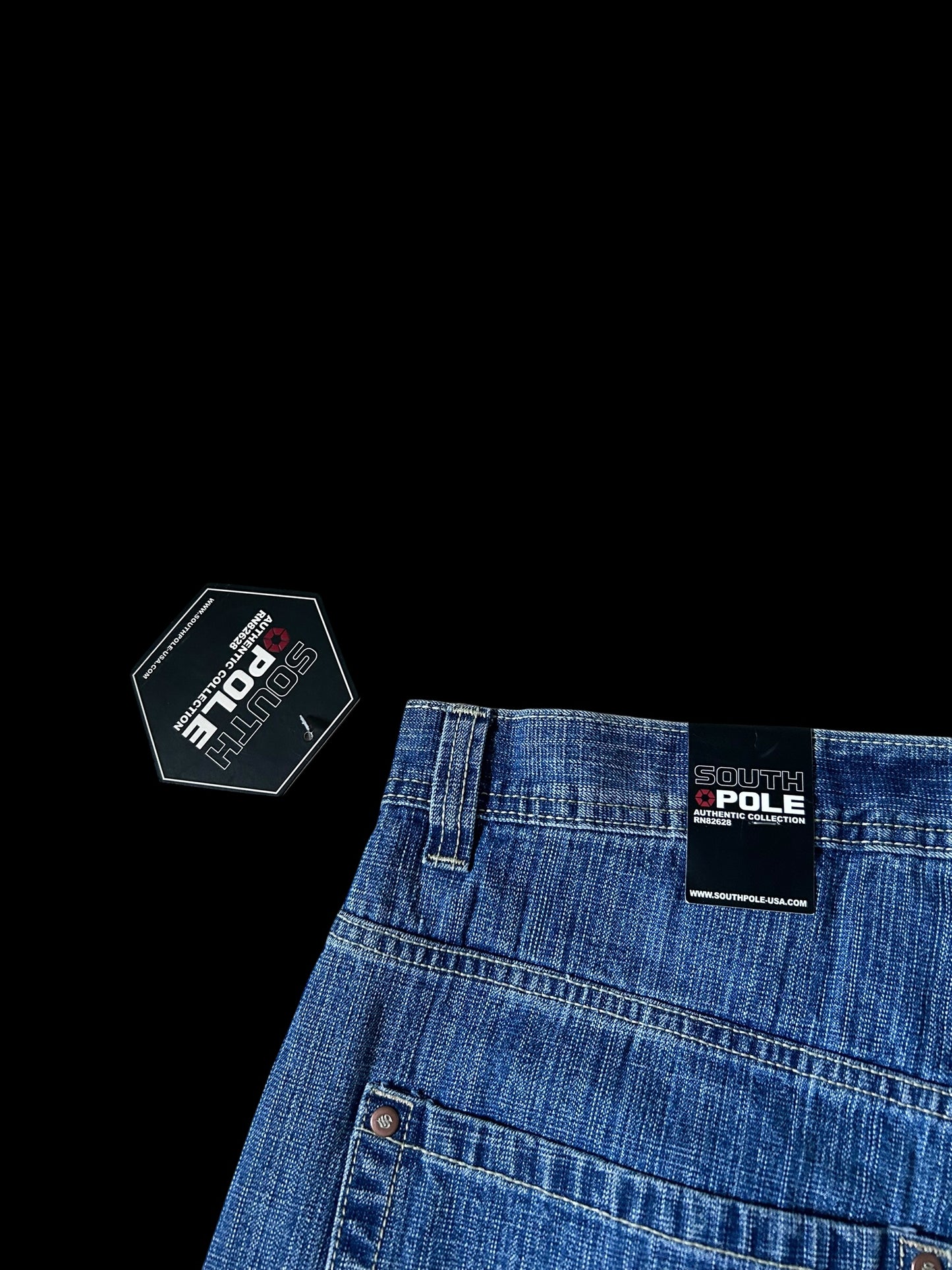 Southpole Creme Tab Jorts W42 Y2K