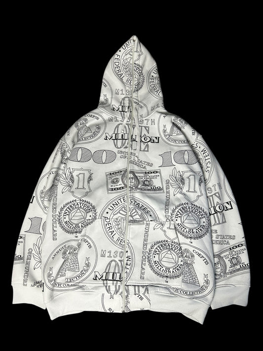 212 NYC Money Zipper Y2K