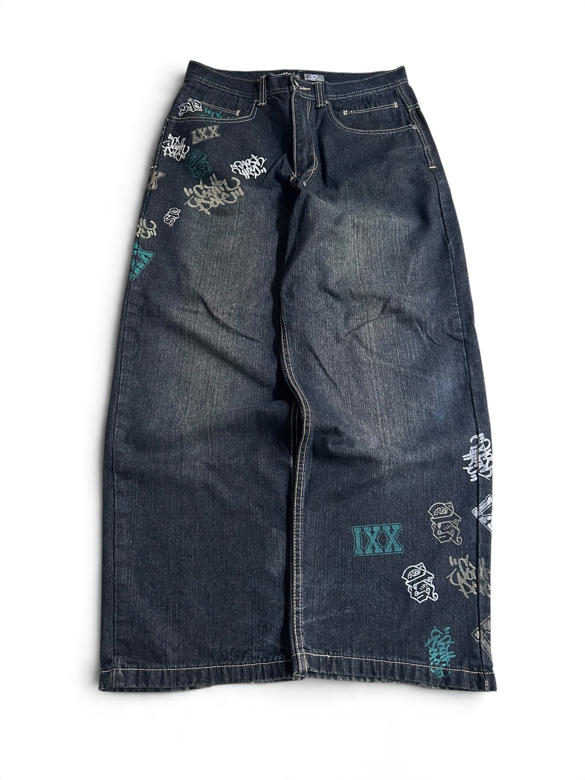 Southpole Graffiti Silver Tab Baggy W32 Y2K