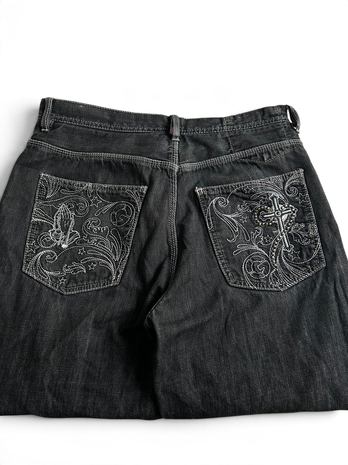 G-Unit studded Cross Baggy Jeans W34 Y2K