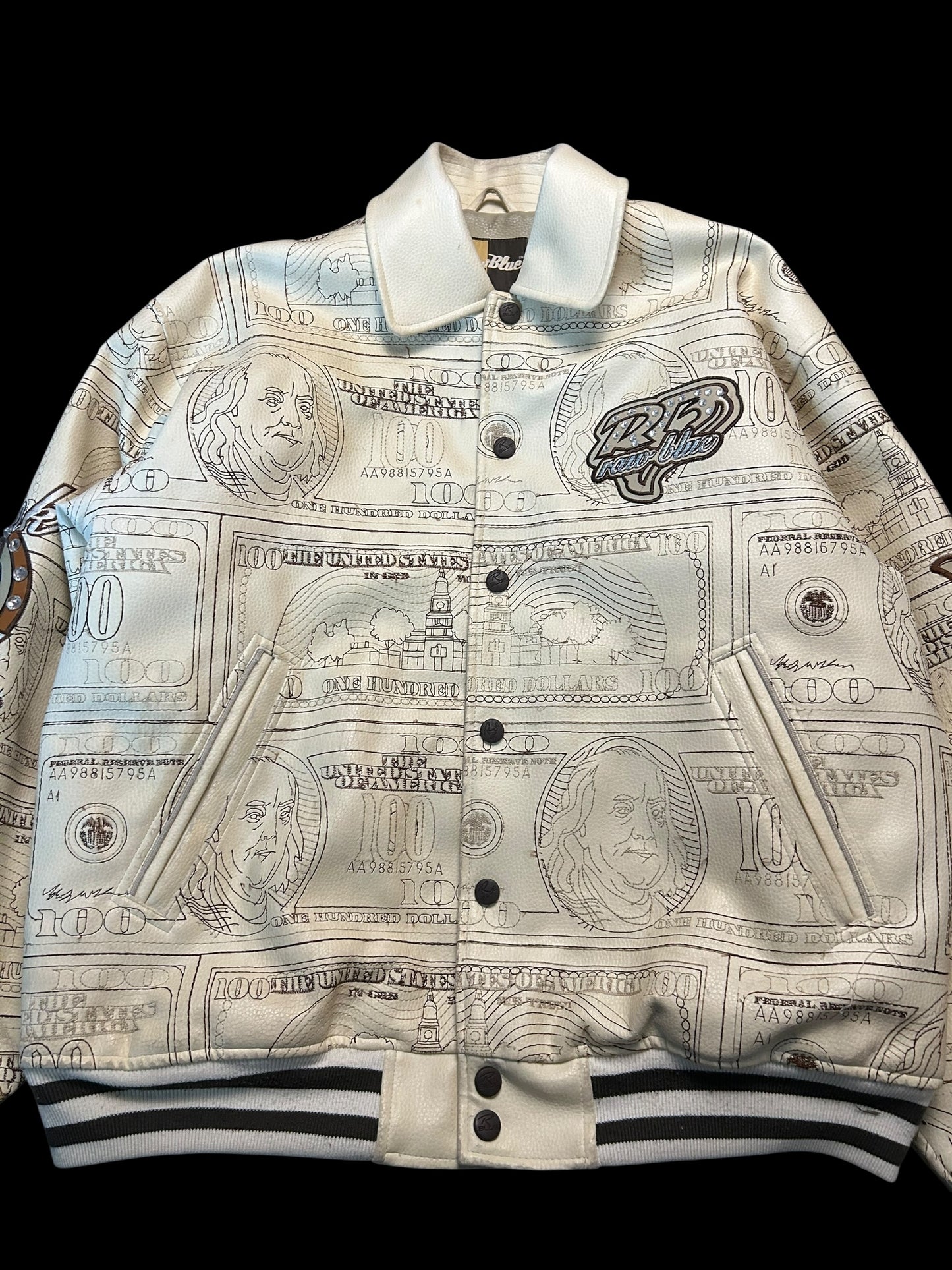 Raw Blue Lederjacke Y2K