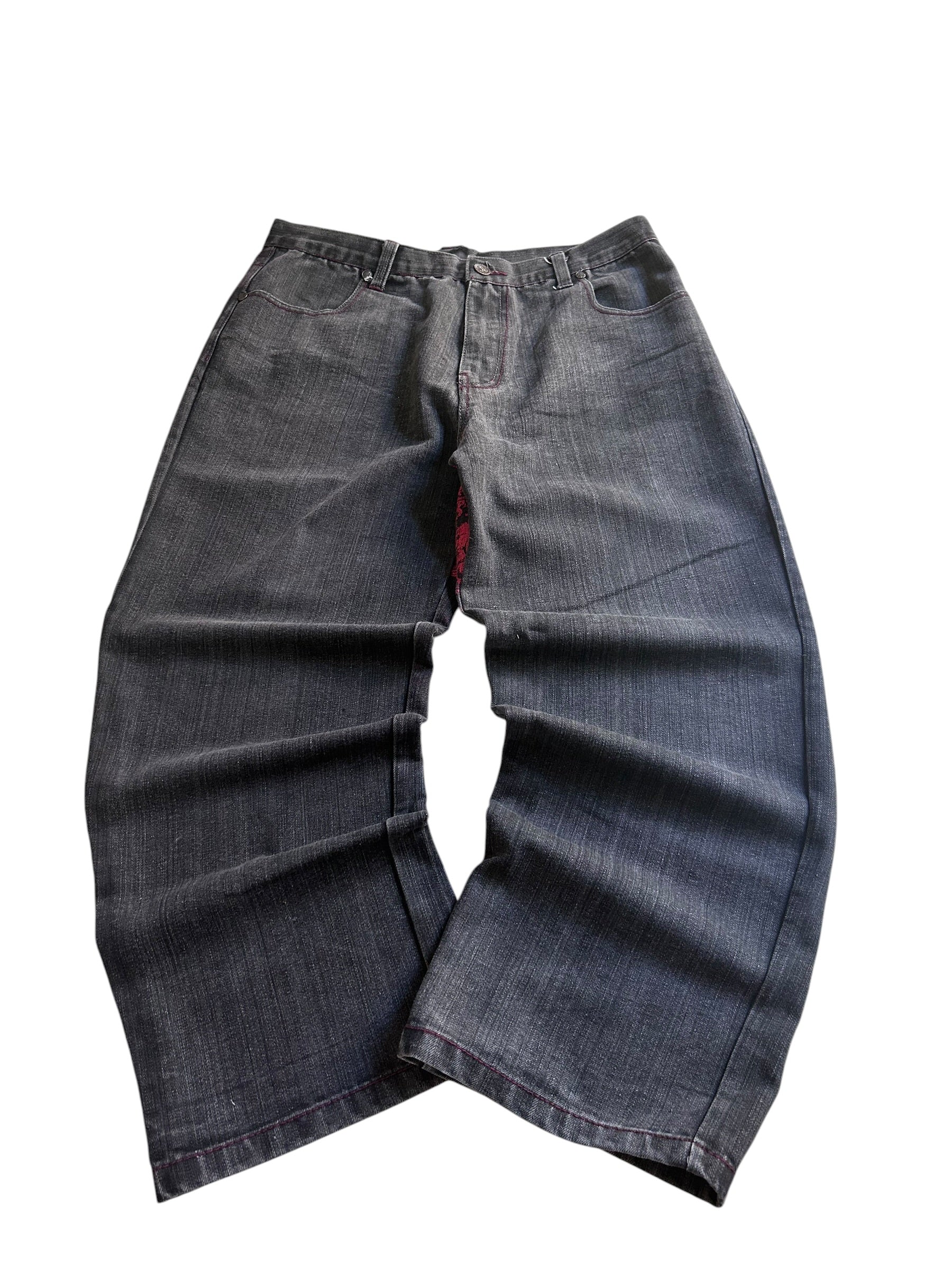 Raw Blue Backprint Baggyjeans W38 Y2K