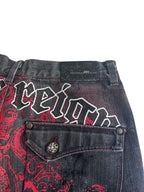 Raw Blue Backprint Baggyjeans W38 Y2K