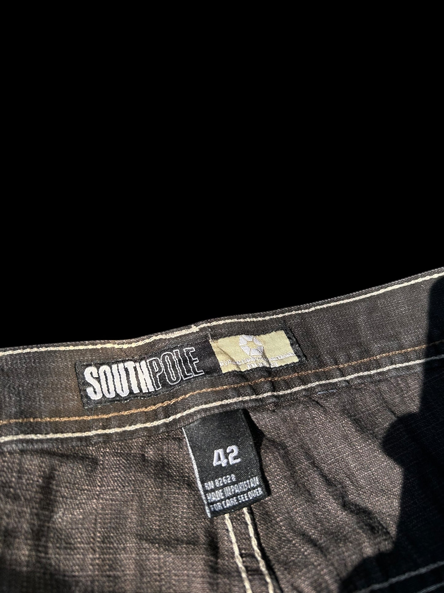 Southpole Jorts Beige Tab W42 Y2K