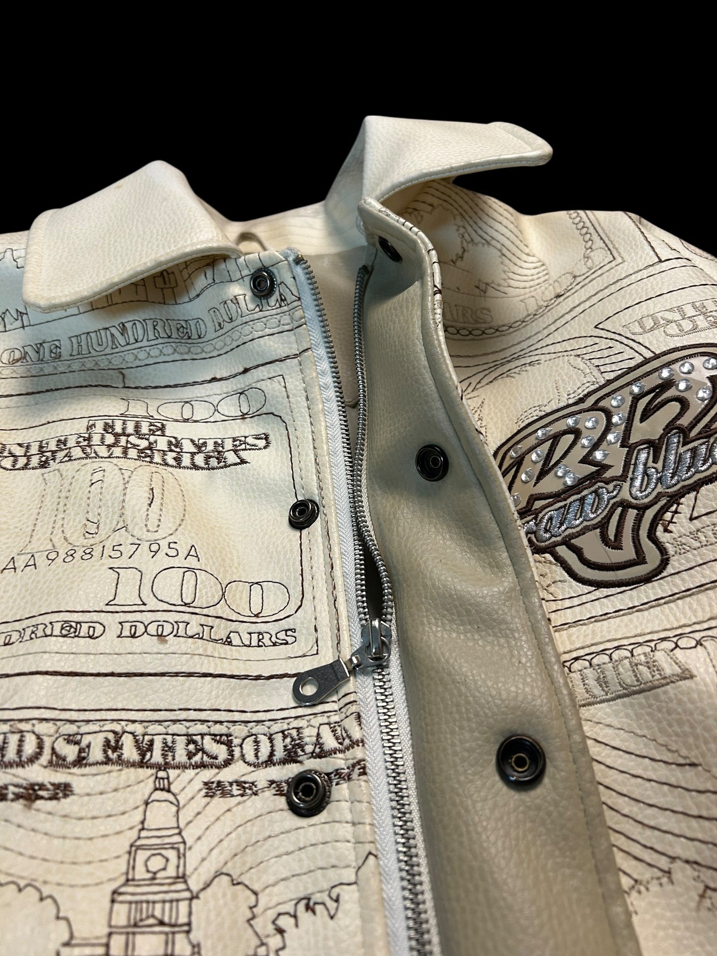 Raw Blue Lederjacke Y2K