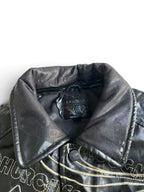 Raw Blue Brooklyn Leather Jacket M Y2K