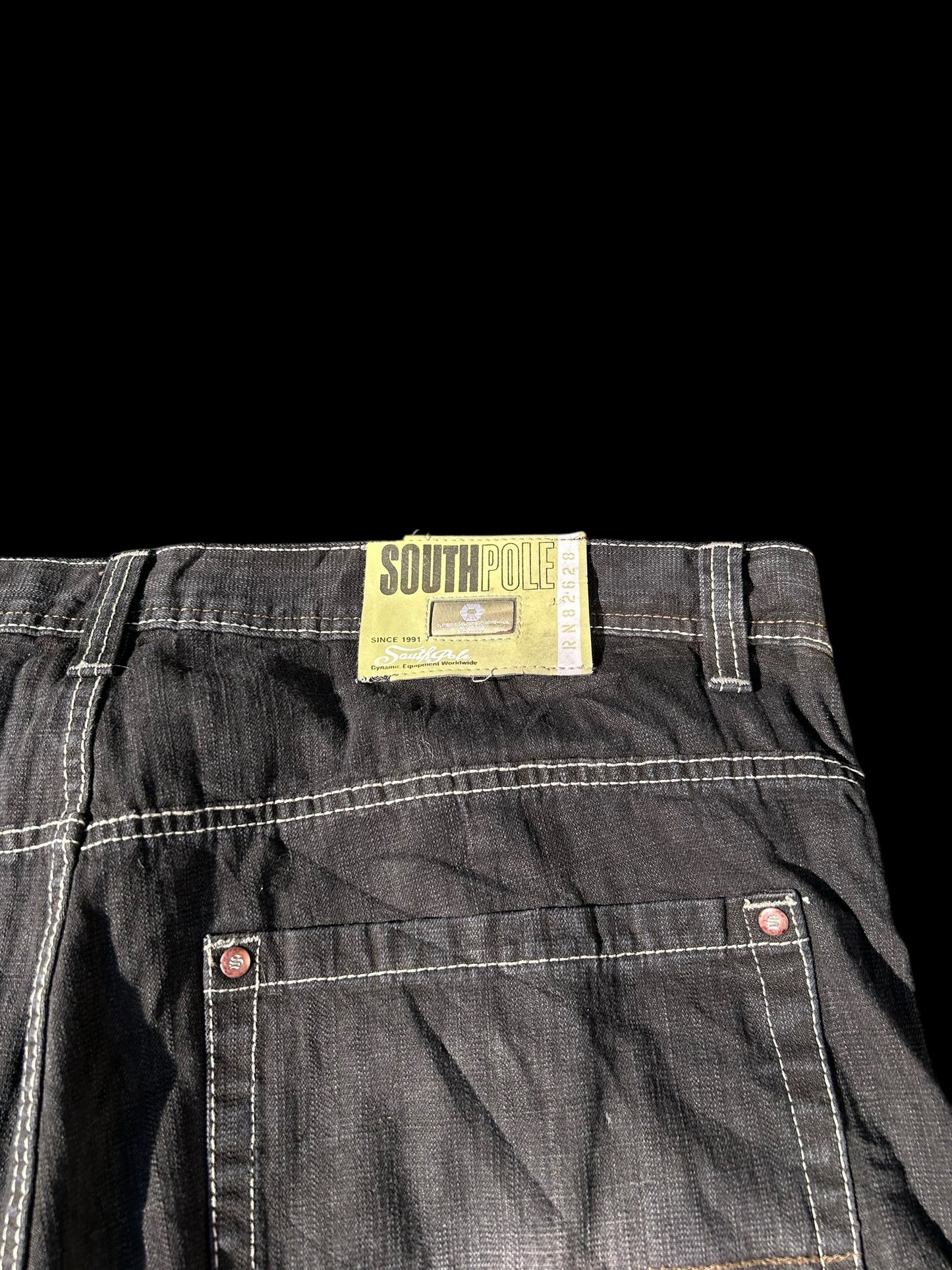 Southpole Jorts Beige Tab W42 Y2K