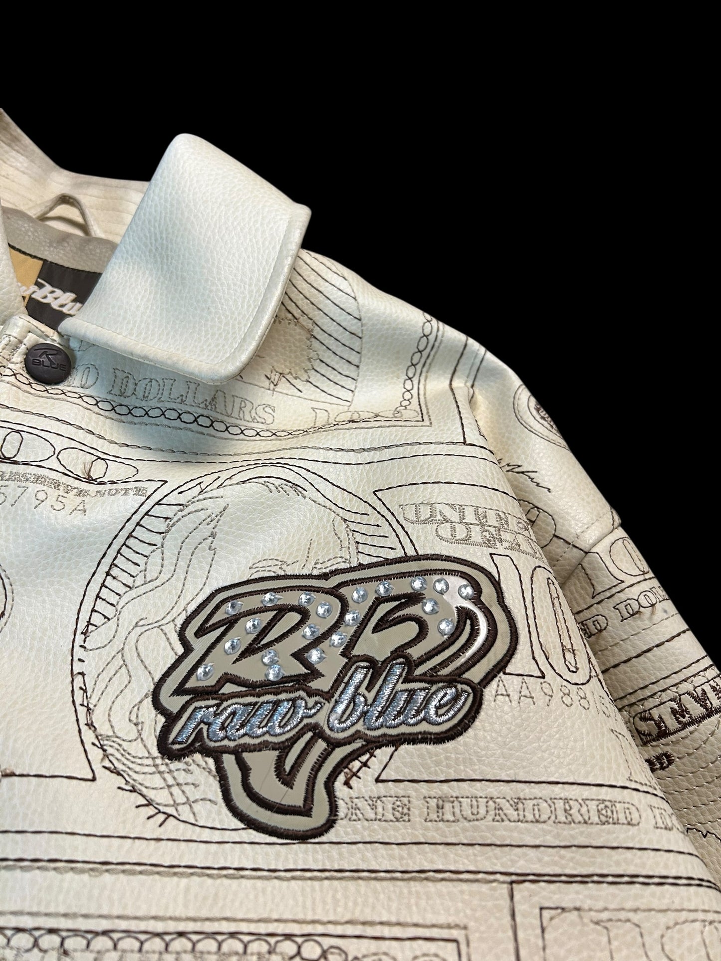 Raw Blue Lederjacke Y2K