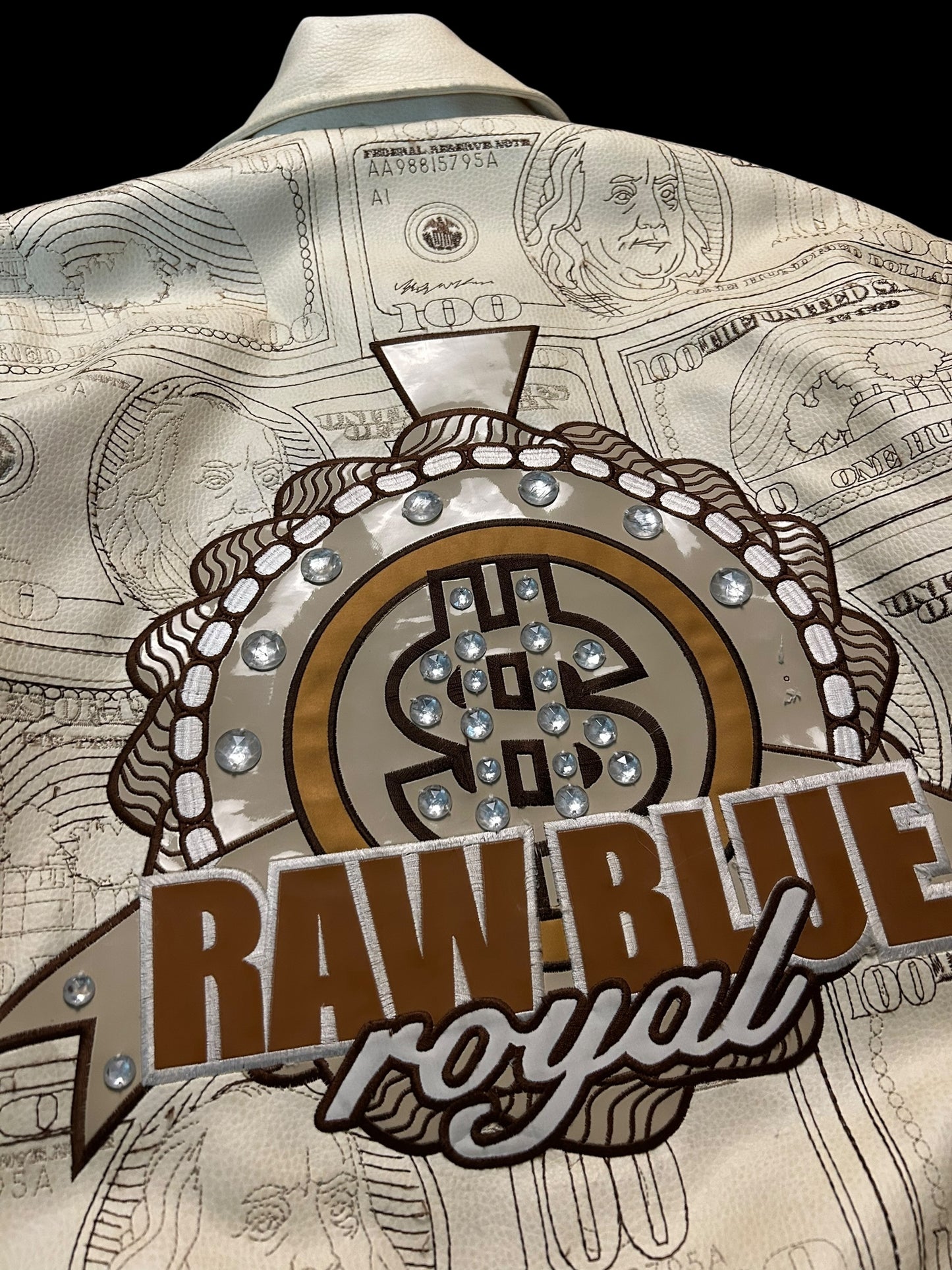 Raw Blue Lederjacke Y2K