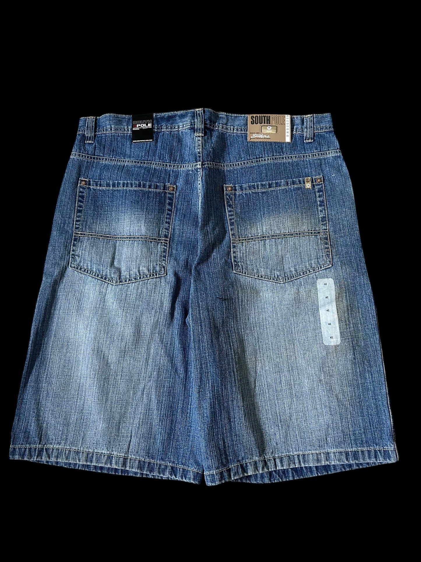 Southpole Creme Tab Jorts W42 Y2K