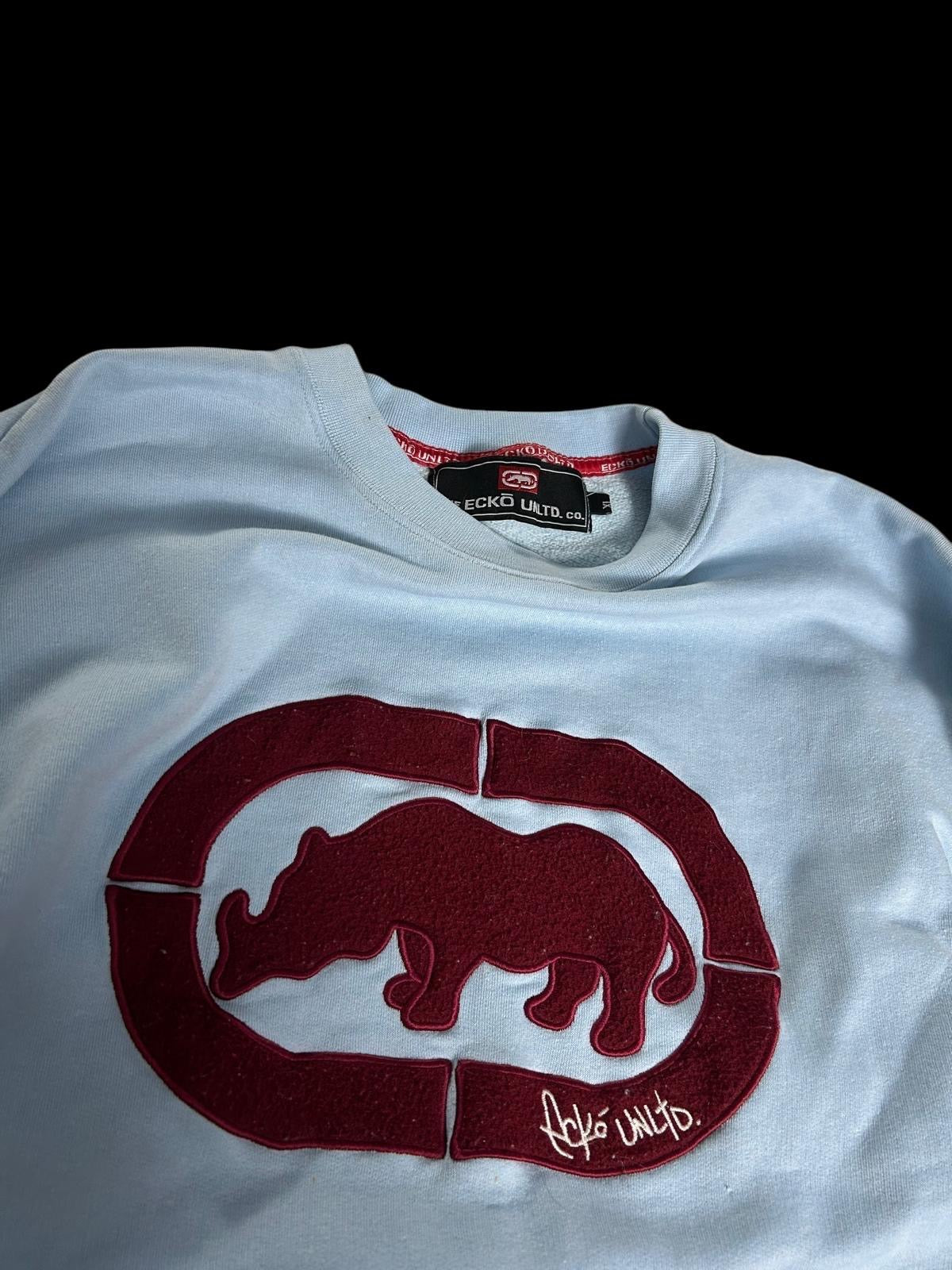 Ecko Unltd Sweater hellblau Y2K