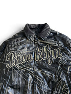 Raw Blue Brooklyn Leather Jacket M Y2K