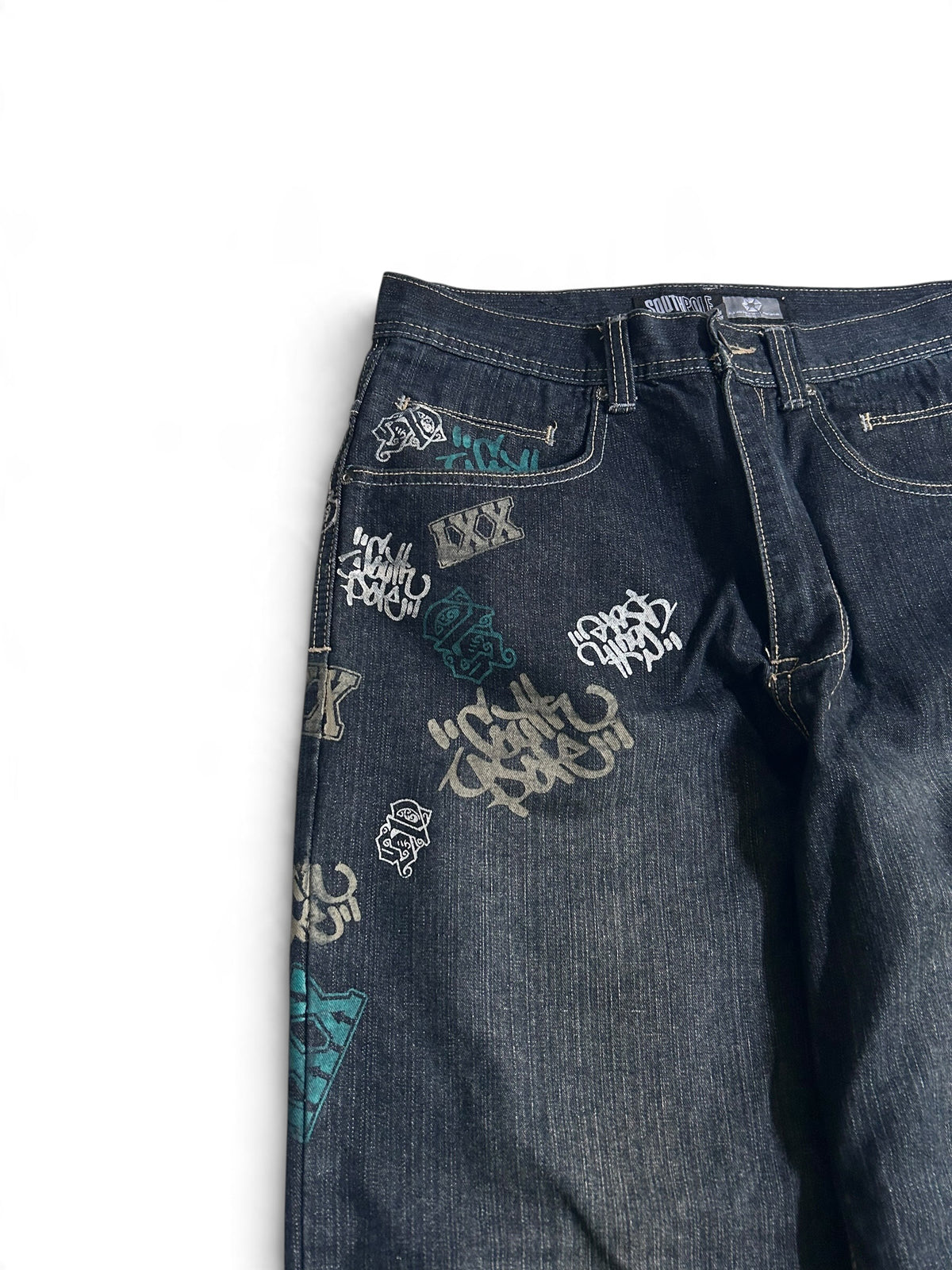 Southpole Graffiti Silver Tab Baggy W32 Y2K