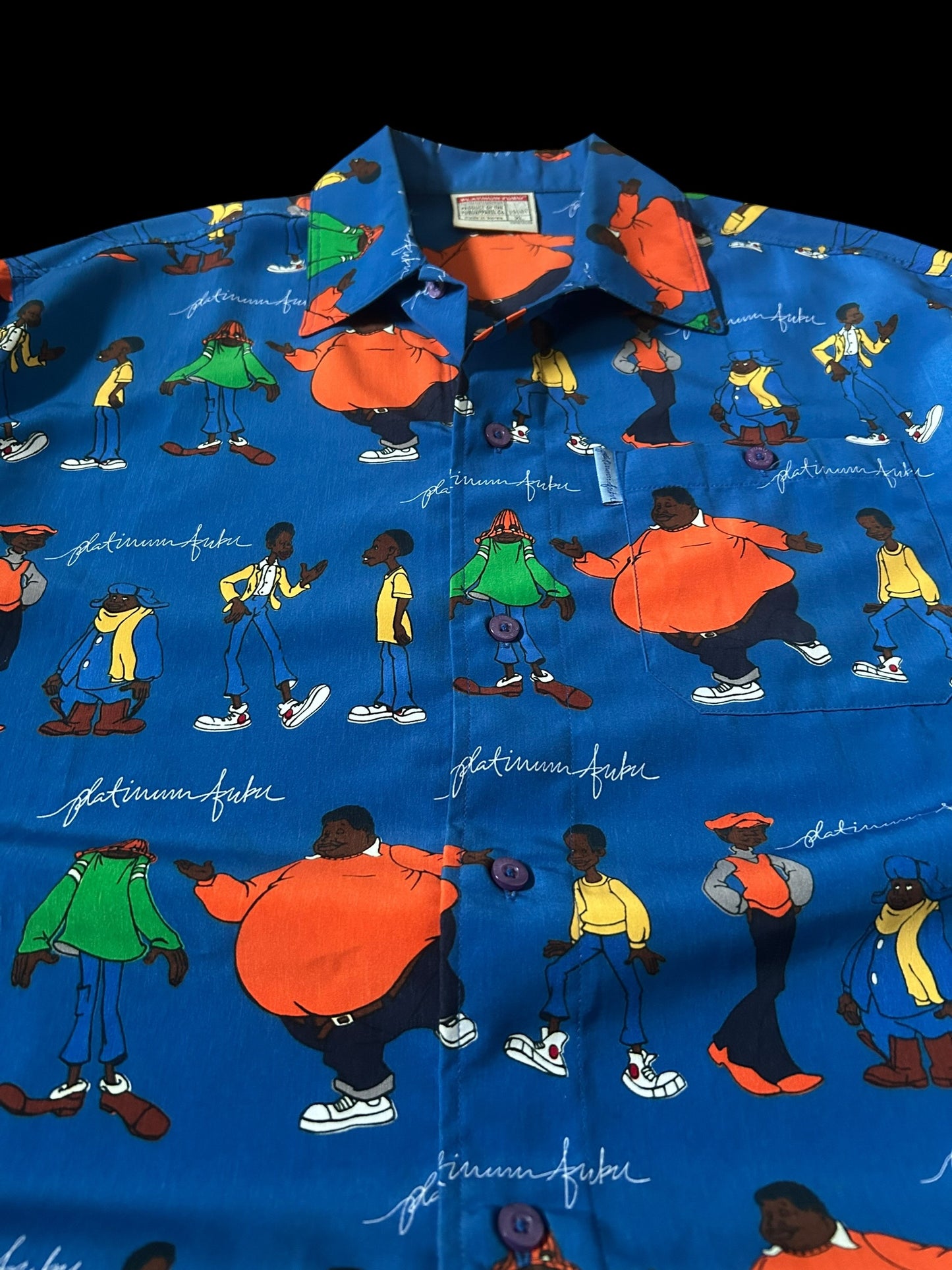 Fubu Platinum Fat Albert Shirt Y2K