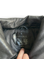 Raw Blue Brooklyn Leather Jacket M Y2K
