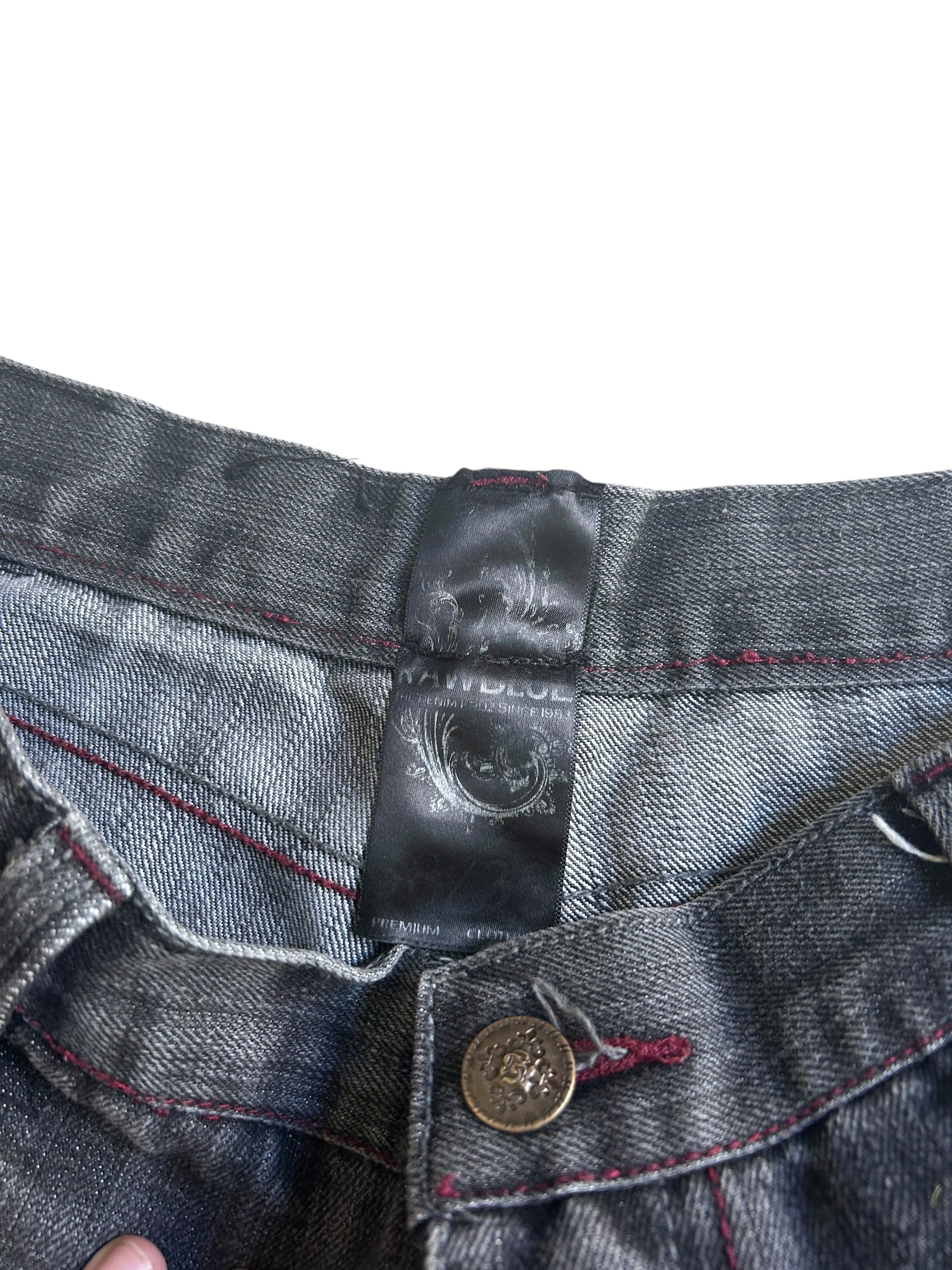 Raw Blue Backprint Baggyjeans W38 Y2K
