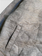 Raw Blue Suede Money Print Jacket L Y2K